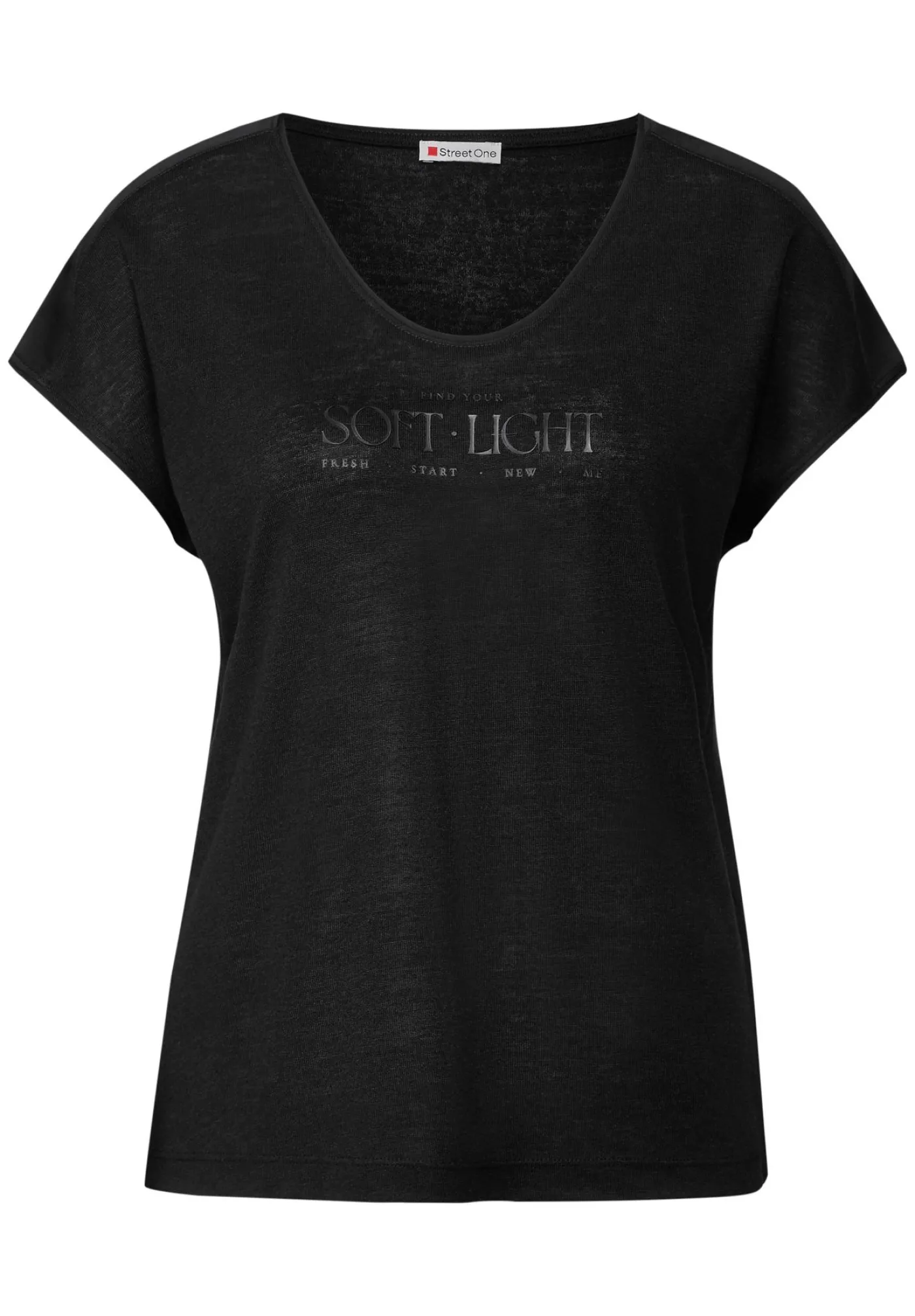 A323174 linen look partprint shirt