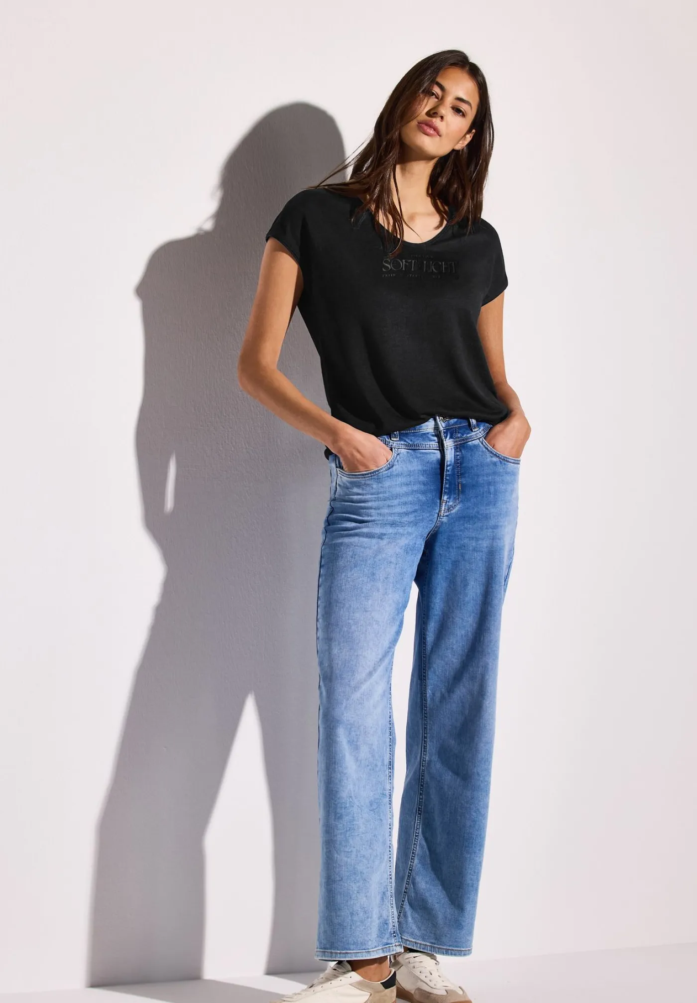 A323174 linen look partprint shirt