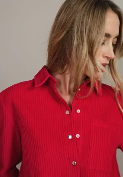 A346059 LTD QR Courduroy shirtcolla