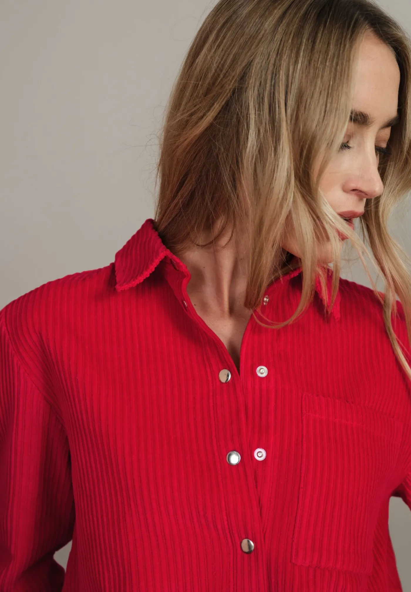 A346059 LTD QR Courduroy shirtcolla