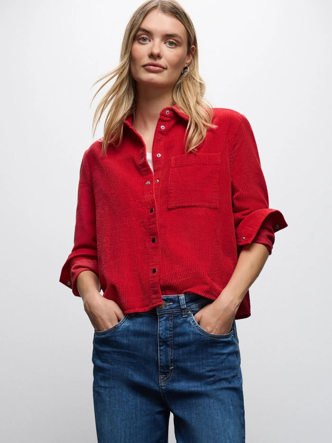 A346059 LTD QR Courduroy shirtcolla