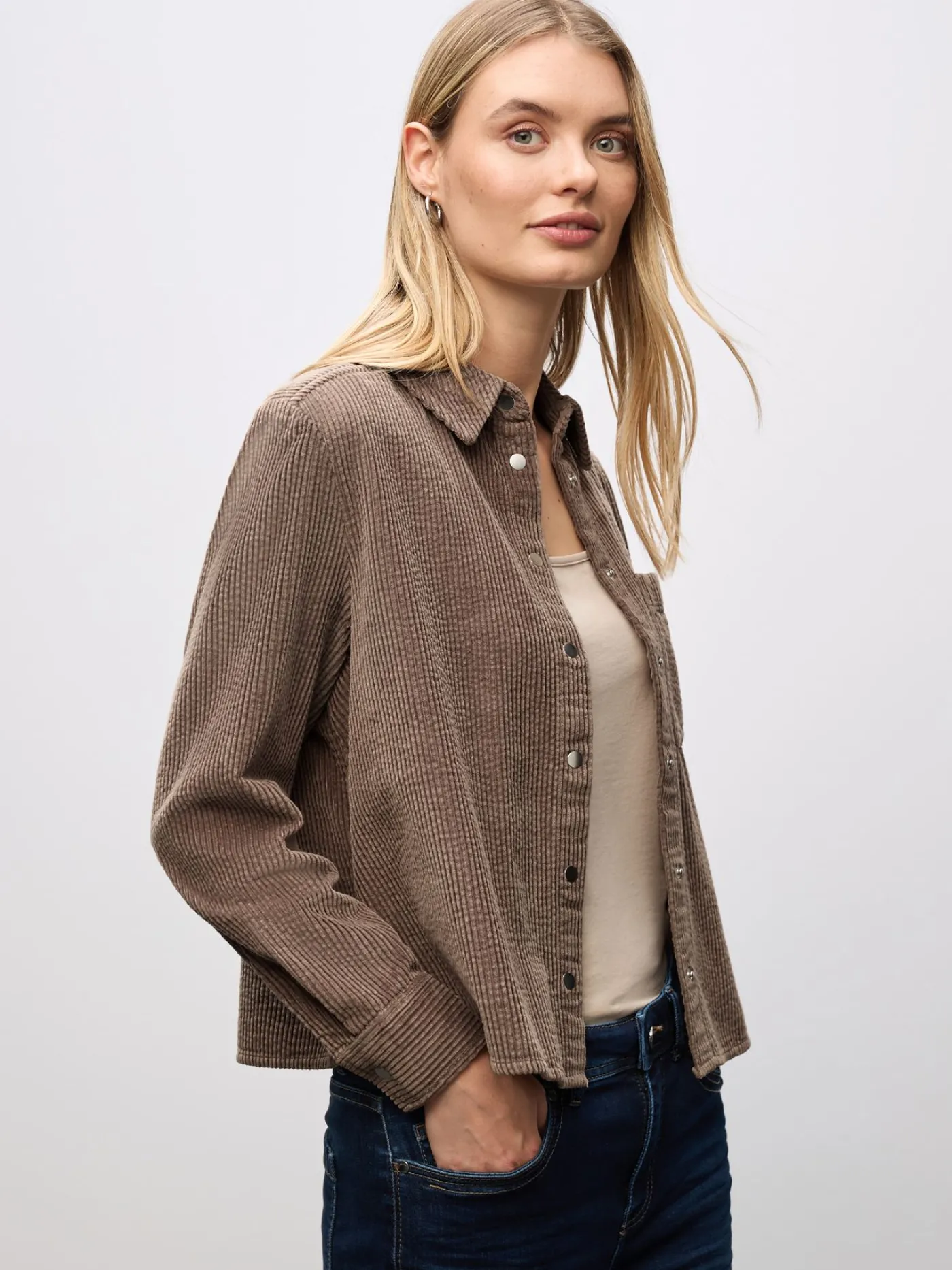 A346059 LTD QR Courduroy shirtcolla