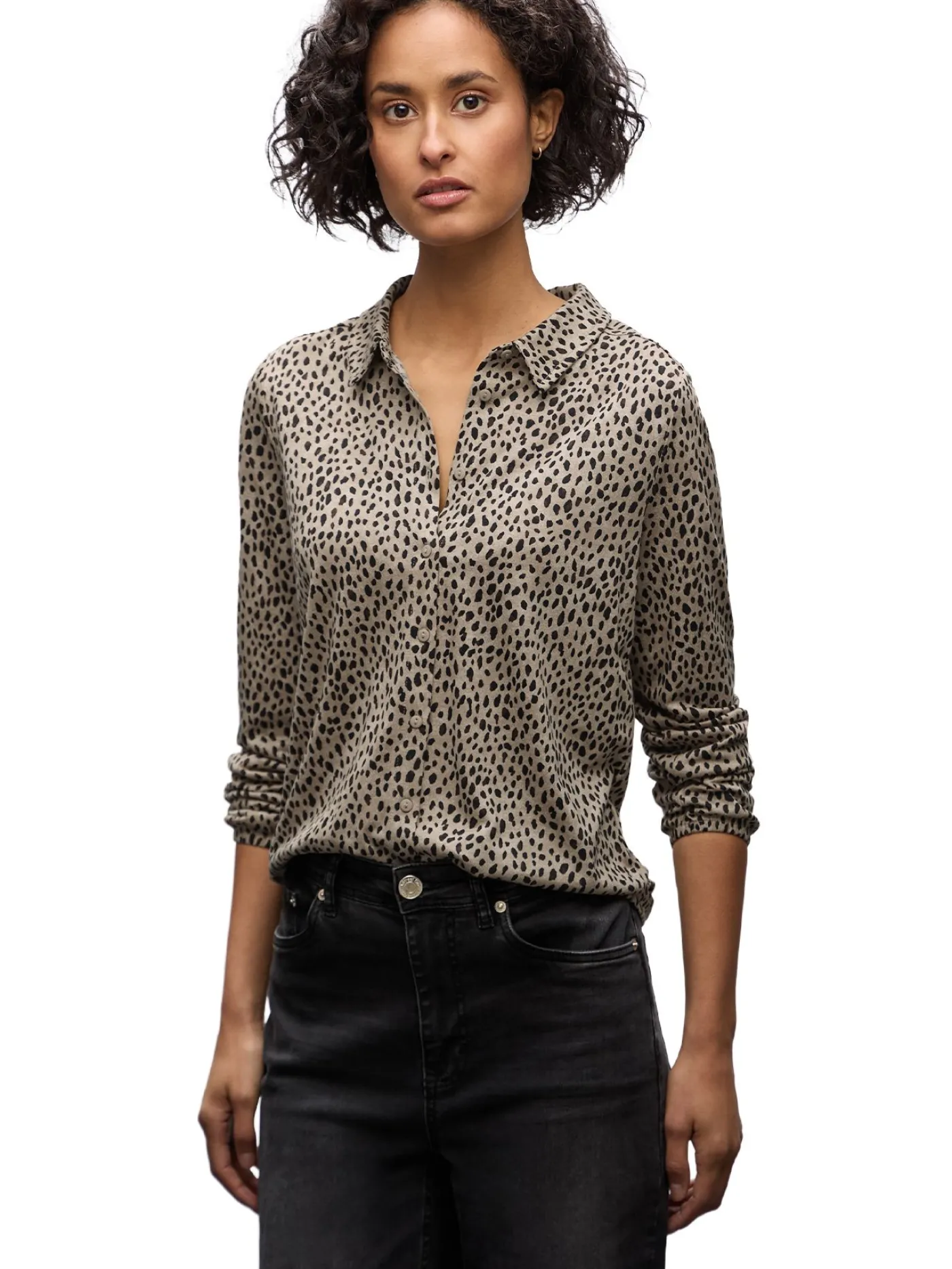 A324186 LTD QR printed jersey blous