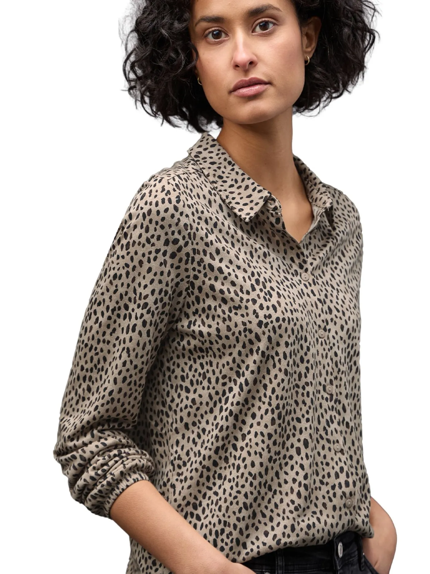 A324186 LTD QR printed jersey blous