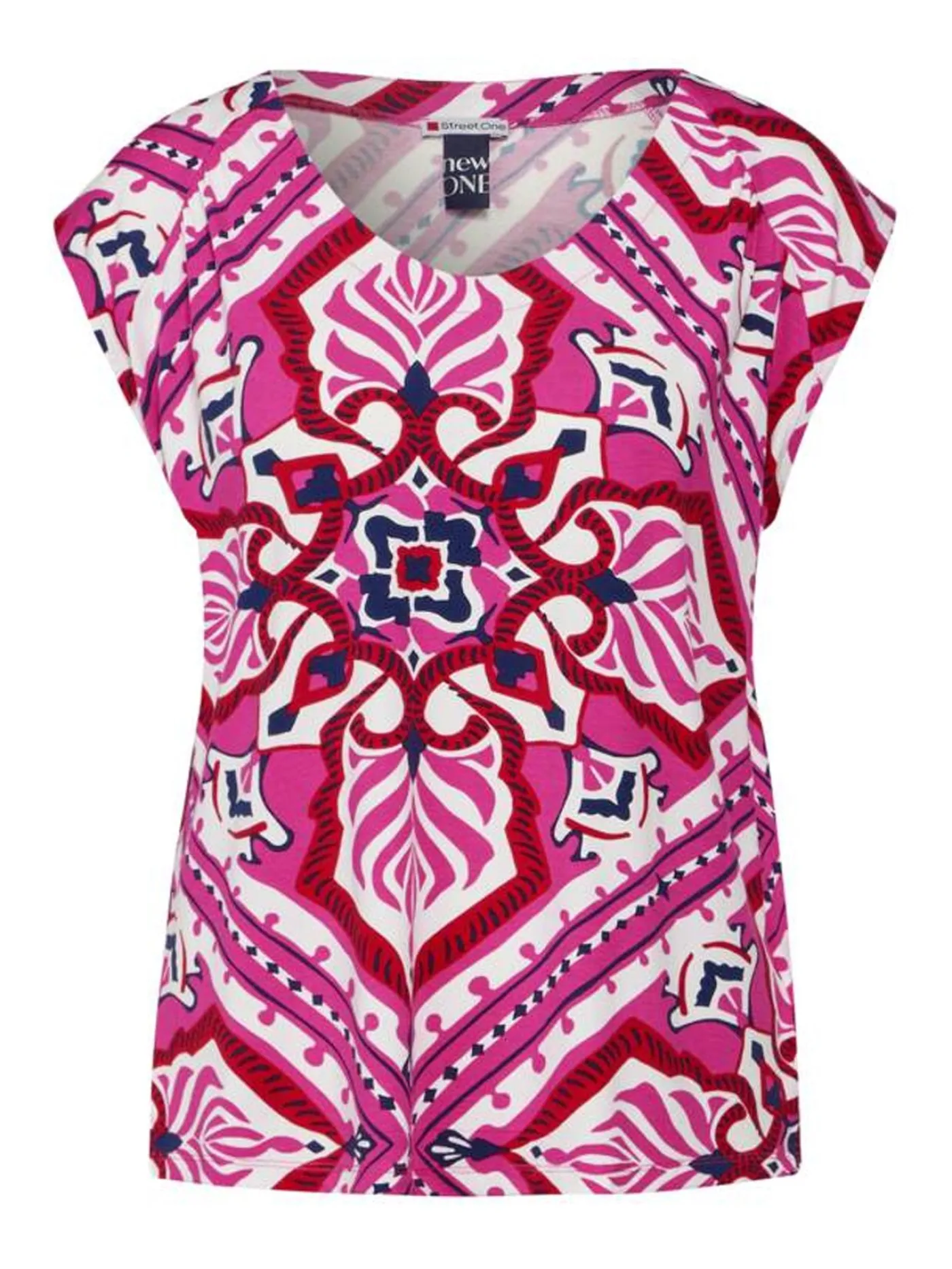 A321322 LTD QR printed jersey top