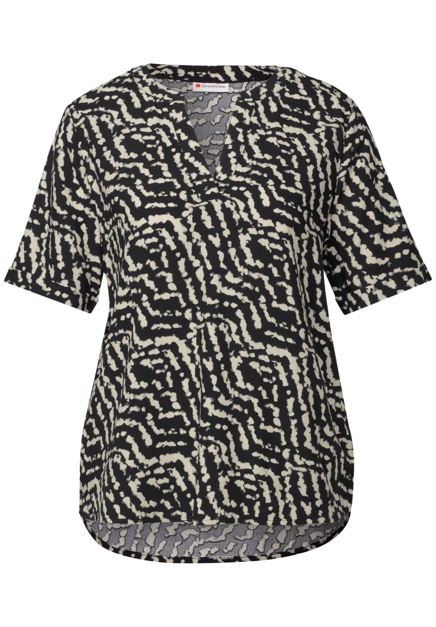 A345627 LTD QR Splitneck blouse w t