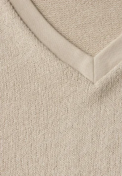 A322901 LTD QR v-neck knit look shi