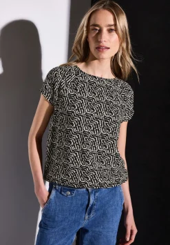 A323168 printed mat-mix shirt