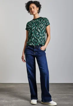 A322964 printed mat-mix shirt w.rib