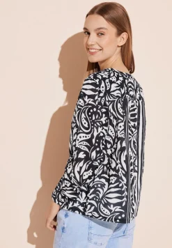 A344579 Printed splitneckblouse w g