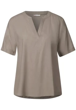 A345525 QR Splitneck blouse w turn-