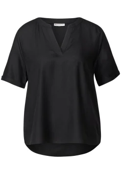 A345525 QR Splitneck blouse w turn-