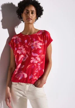 A345629 Roundneck blouse w dropped