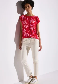 A345629 Roundneck blouse w dropped