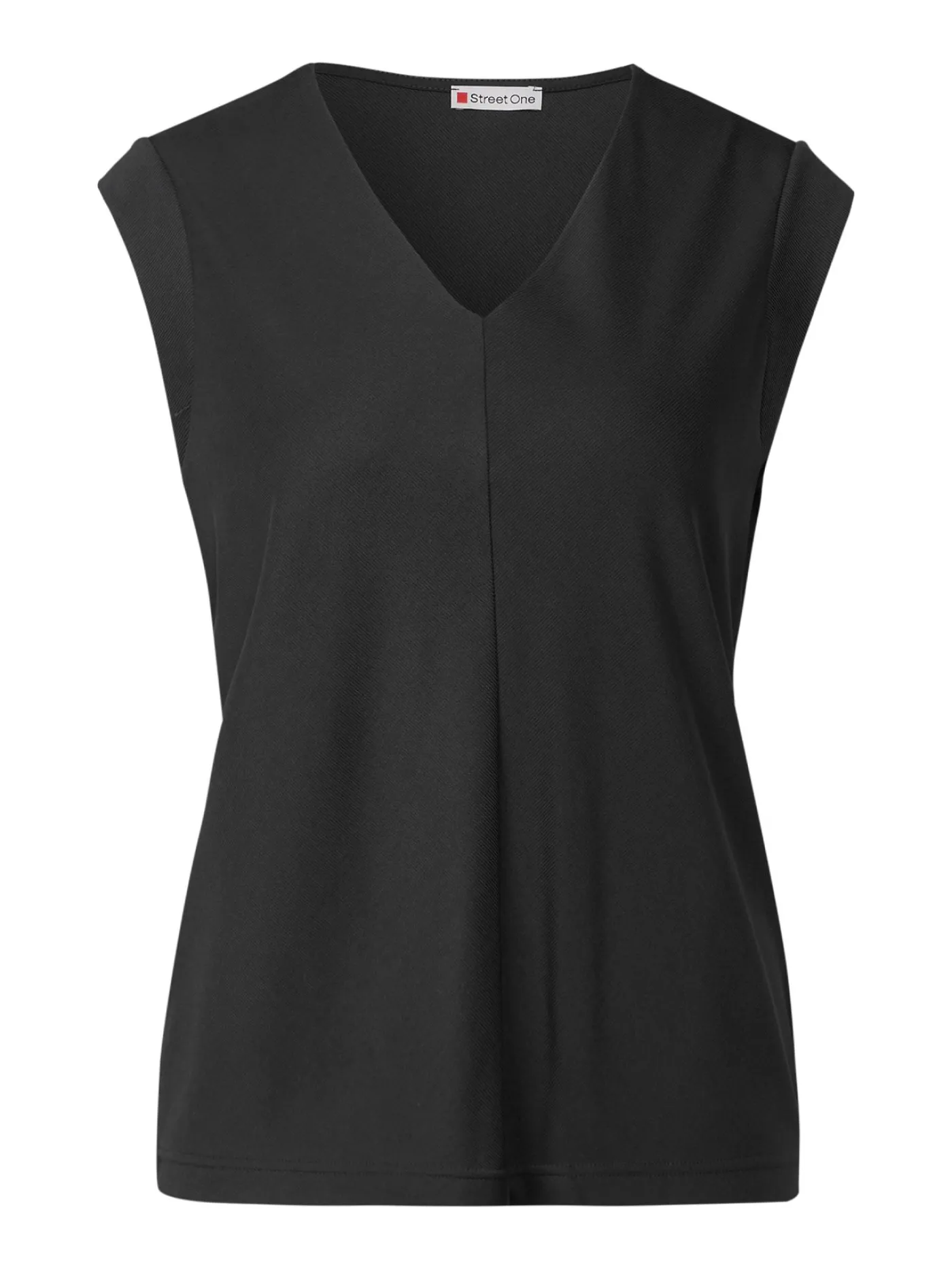 A323329 silk look structure v-neck