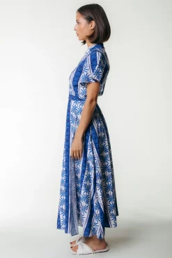 Ava Palm Collar Real Wrap Maxi Dress SS