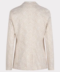 Blazer stretch square stripe print 180