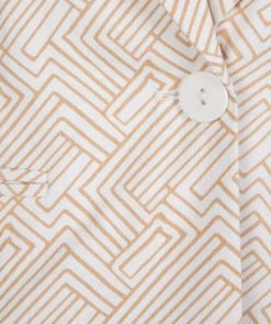 Blazer stretch square stripe print 180