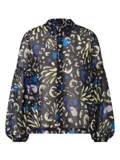 Blouse Abstract Flower Print