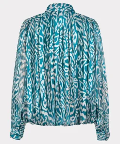 Blouse puffed hem Crystal Glow