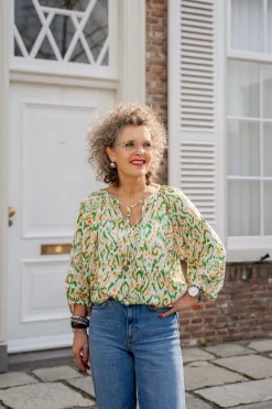 Blouse raglan Pastel Ethnic print