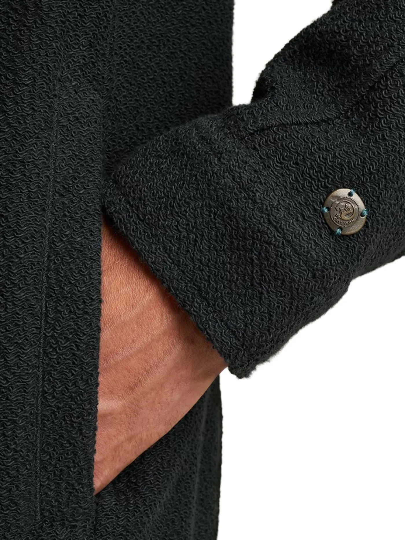 Button jacket frontloop terry