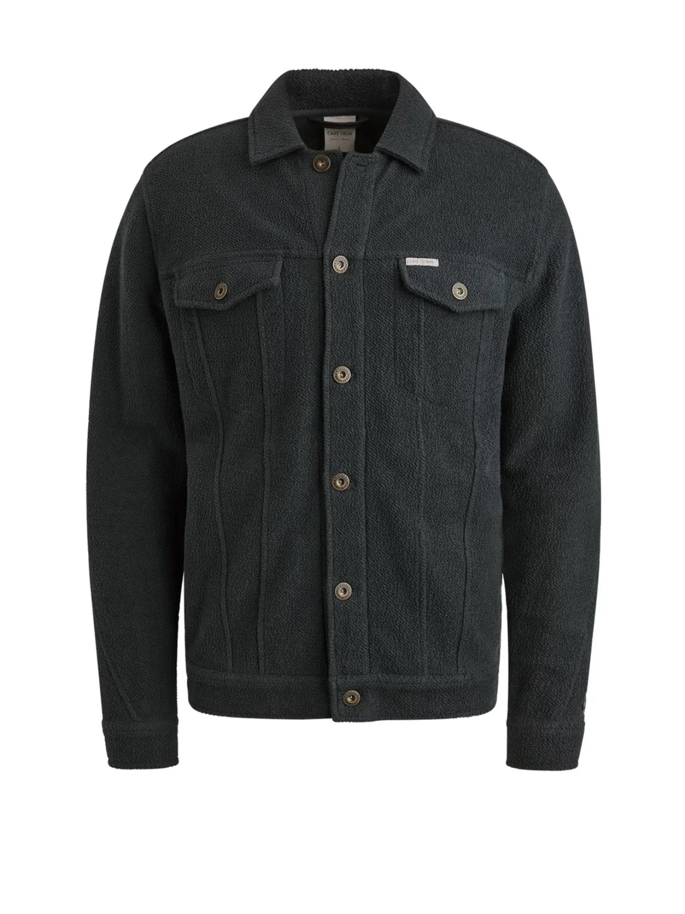 Button jacket frontloop terry