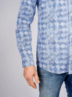 Cirkel-blauw Overhemd