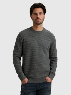 Crewneck regular fit cotton stretc