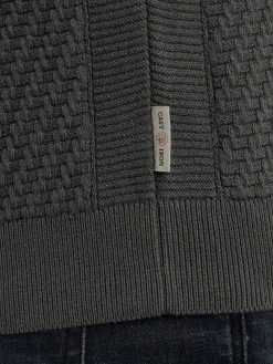 Crewneck regular fit cotton stretc