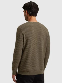 Crewneck regular fit cotton stretc