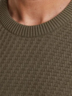 Crewneck regular fit cotton stretc