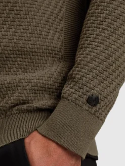 Crewneck regular fit cotton stretc