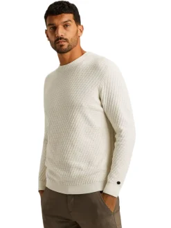 Crewneck regular fit cotton stretc