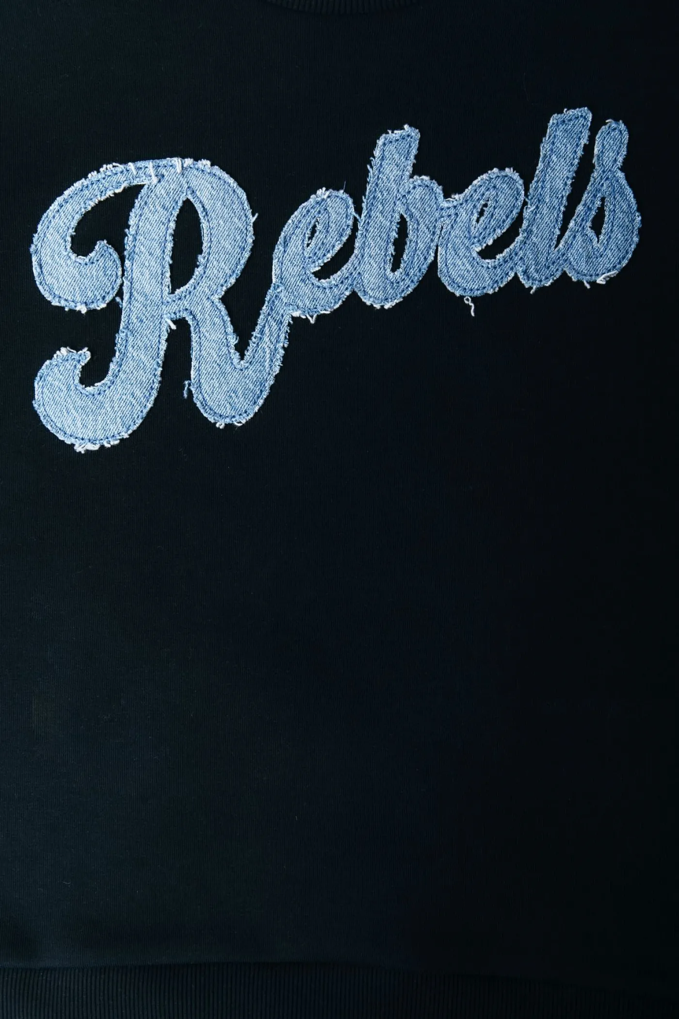 Denim Patch Relaxed Sweat