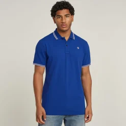 Dunda slim stripe polo ss