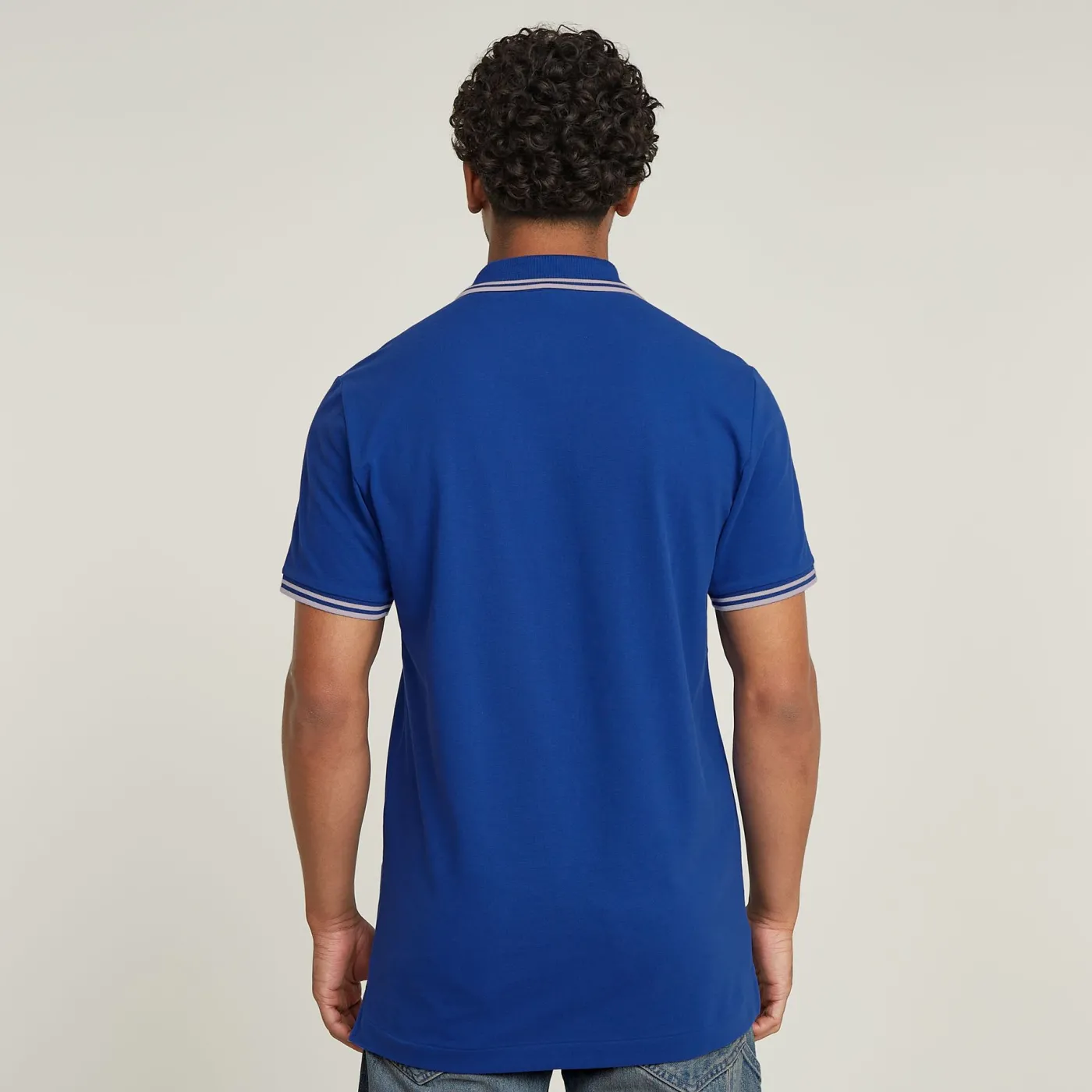 Dunda slim stripe polo ss