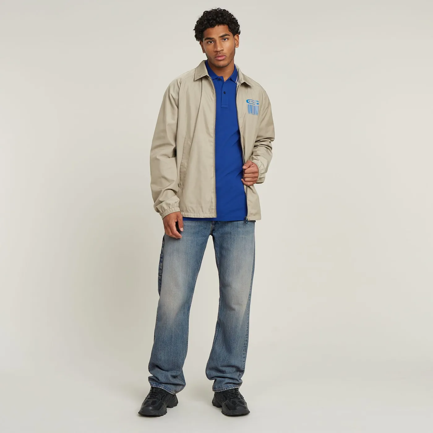 Dunda slim stripe polo ss