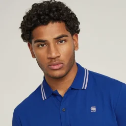 Dunda slim stripe polo ss