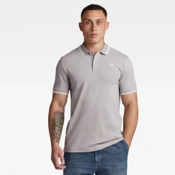 Dunda slim stripe polo ss