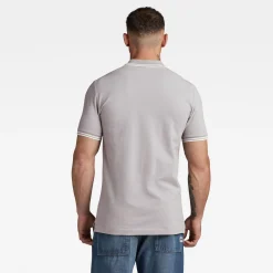 Dunda slim stripe polo ss