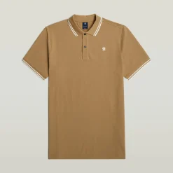 Dunda slim stripe polo ss