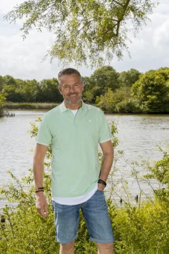 Dunda slim stripe polo ss