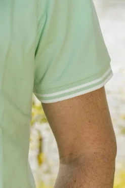 Dunda slim stripe polo ss