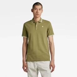 Dunda slim stripe polo ss