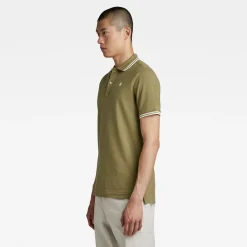 Dunda slim stripe polo ss