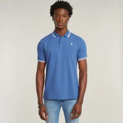 Dunda slim stripe polo ss