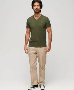 Essential logo emb vee tee