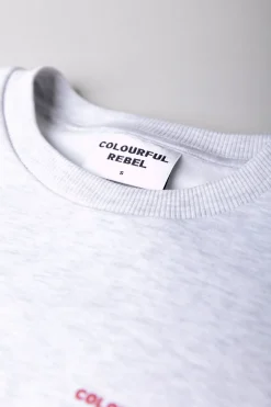 Flower Square Dropped Shoulder Sweat