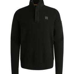 Half zip collar cotton knit